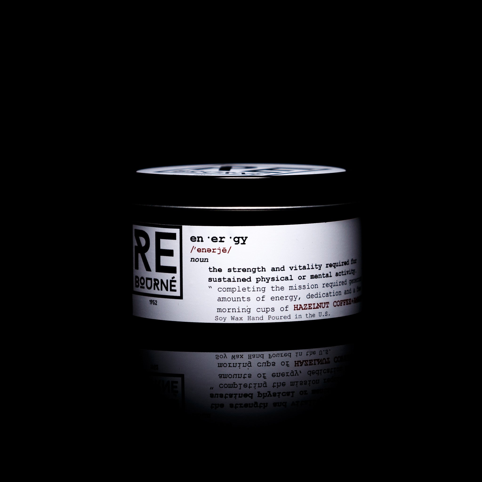 HAZELNUT COFFEE + AMARETTO Scented Candle "Energy" - Rebourne Body + Home